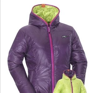 Kjis Backflip Down Jacket in Deep Purple-Tender Shoots. Sz L.